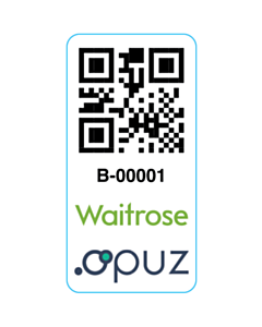 50x25mm Opus Waitrose QR Code Asset Labels 