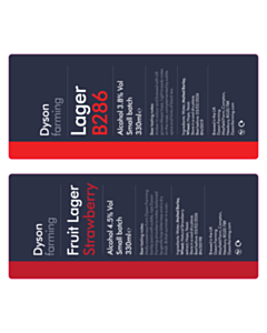 190x80mm Dyson Farming Labels - (B286 / Strawberry)
