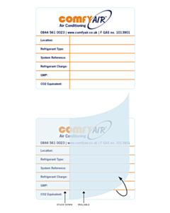 85x70mm Comfy Air Location Write & Seal Labels