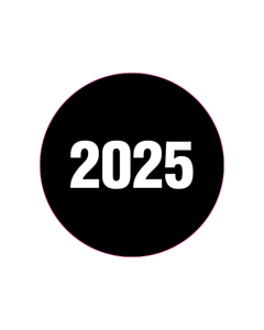 30mm Diameter Wallgate "2025" Labels 