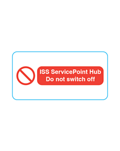 50x25mm Iss Service Point Do Not Switch Off Labels