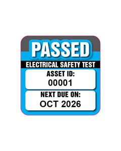 25x25mm October 2026 Passed Safety Test Labels
