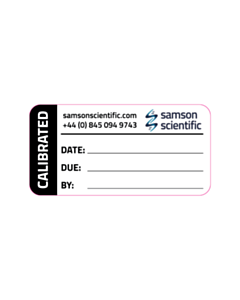 40x20mm Samson Scientific Calibration Labels 
