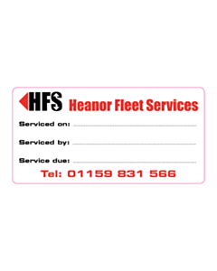 100x50mm HFS Maintenance Service Labels