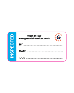50x25mm Gas & Air Calibration Labels