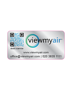 50x25mm View My Air Aluminium Labels (New Design)
