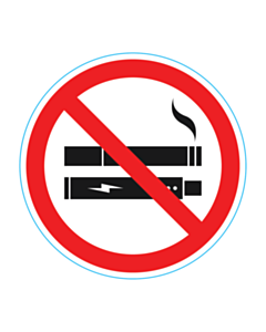 75mm Diameter No Smoking Labels