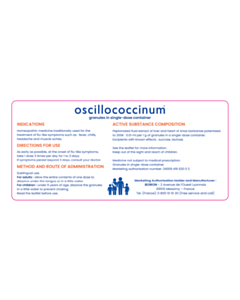 120x55mm Oscillococcinum Over Labels