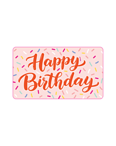 70x40mm Happy Birthday Labels 