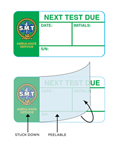 50x25mm SMT Ambulance Next Test Green Labels