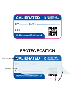 40x20mm Kirkstone Calibration Write & Seal Calibrated Labels (Destructible) 