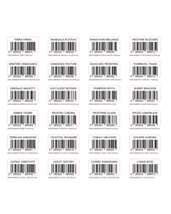 38x20mm Siege Scenics Barcode Labels - 54 Sorts 