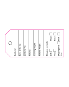 110x51mm White Customer / Sales Order Tags