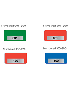 40x20mm Blank Numbered Asset Labels - 4 Sorts 