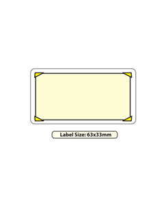 Yellow Frame Design Label 63x33mm Permanent