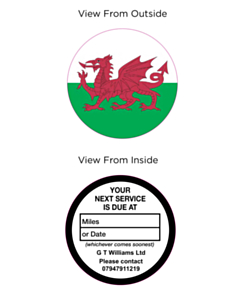 50mm Diameter GT William Next Service Due Labels