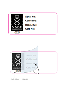55x25mm UCAS Serial Number Write & Seal Labels 
