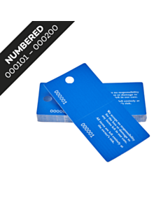 Blue Cloakroom Tickets Numbered 101-200