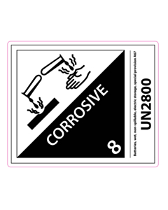 120x100mm Planer Class 8 Battery Labels