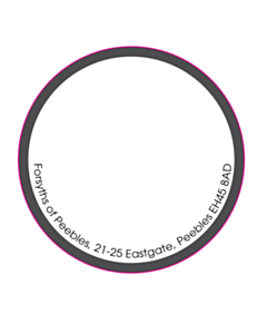 45mm Diameter Forsyths Finest Foods Tub Bottom Labels 