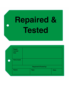 134x69mm Castleford Bearings Repair Tags - 2 Sorts 