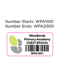 50x25mm Woodlands Primary Tamper Evident Asset Labels 