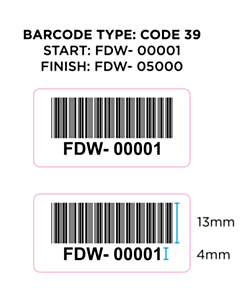 50x25mm Boulevard Online Location Barcode Label