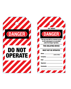 134x67mm Danger Do Not Operate Tags V2