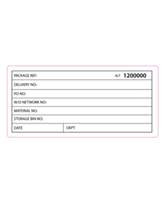 148x70mm ALT Numbered Labels