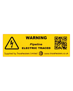 164x53mm Warning Electric Traced Labels