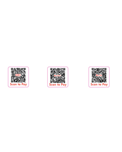 25x25mm Scan To Pay QR Code Labels - 3 sorts