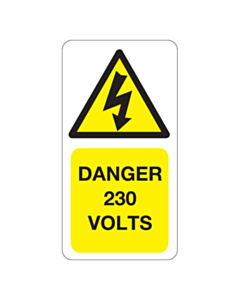 Danger 230 Volts Labels