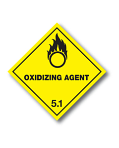 Oxidizing Agent 5.1 Labels 100x100mm (250 Labels)