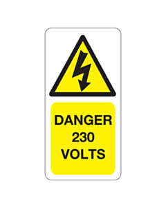 230 Volts Labels 25x50mm