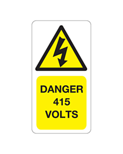415 Volts Labels 33x63mm