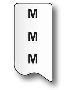 M Garment Size Labels 25x150mm