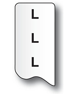 L Garment Size Labels 25x150mm