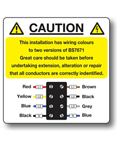 Electrical Harmonisation Labels 75x75mm