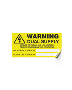 Dual Supply Labels 100x50mm
