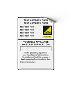 Gas Safe Service Stickers 95x65mm