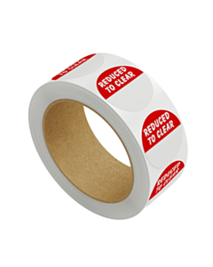 Reduced to Clear Stickers 25mm Permanent