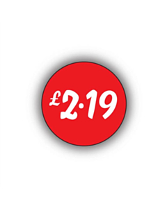 £2.19 Price Labels 25mm Permanent