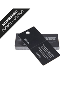 Black Cloakroom Tags Numbered 601-700