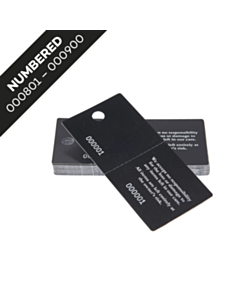 Black Cloakroom Tags Numbered 801-900