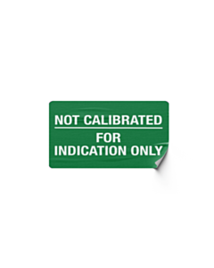 Green Not Calibrated For Indication Only Labels 30x15mm