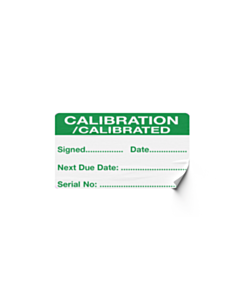 Calibration Labels with Serial Number 40x25mm
