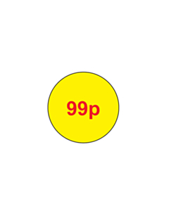 99p Price Labels 20mm Removable