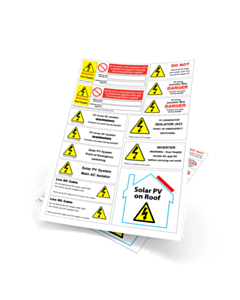 Solar PV Installation Labels