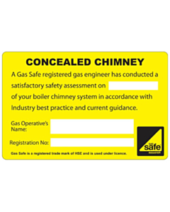 Concealed Chimney Labels 100x65mm
