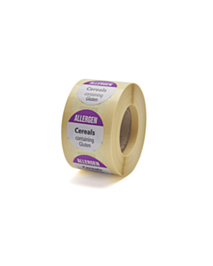 Allergen Cereals Labels 25mm Permanent